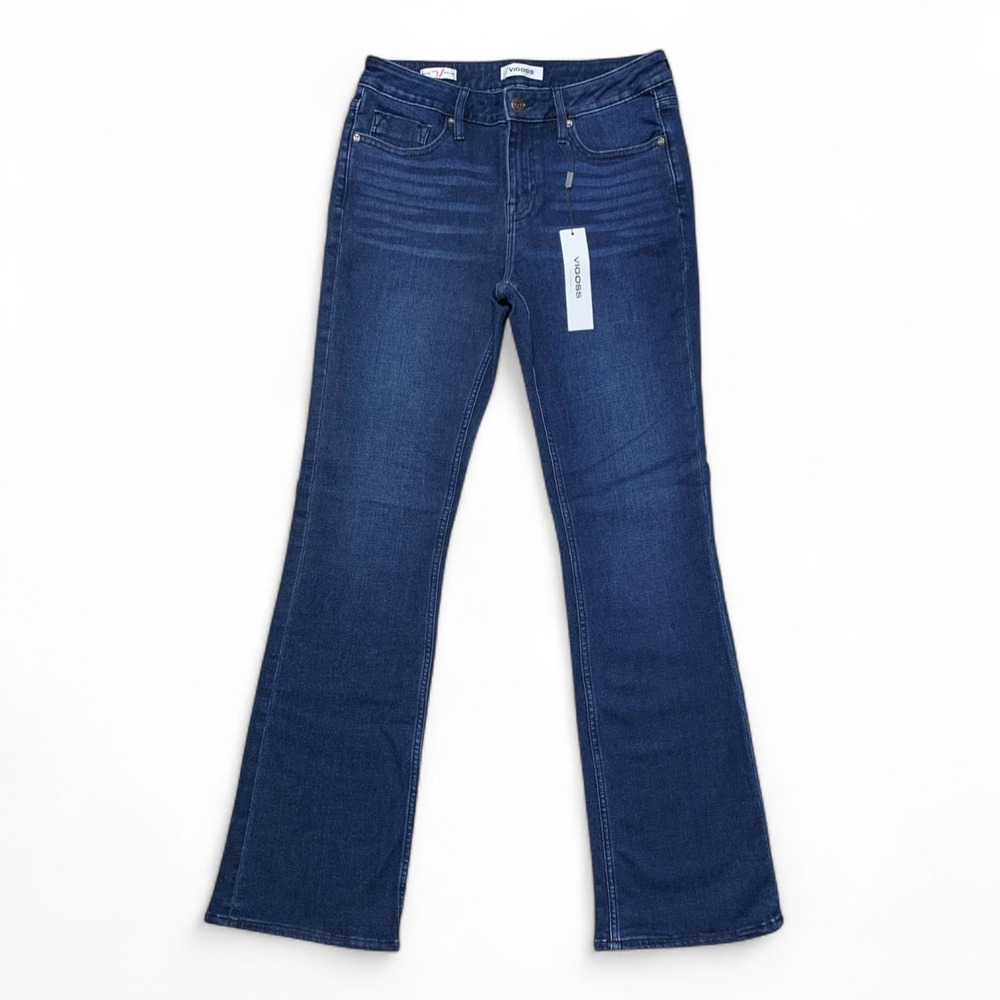 Vigoss Jeans Women's Size 28 Jagger‎ Mid Rise Boot Cut Blue Stretch Denim NWT